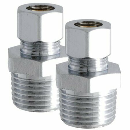 LDR INDUSTRIES 3/8 in. Comp X 1/2 in. Mip Straight Compression Male Adapter Low Lea 537 7101